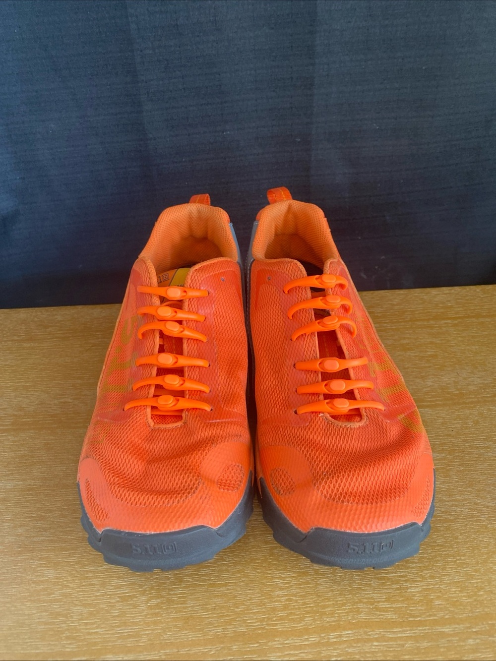 5.11 Tactical Men's Athletic Shoes in Bright Orange with Gray Soles